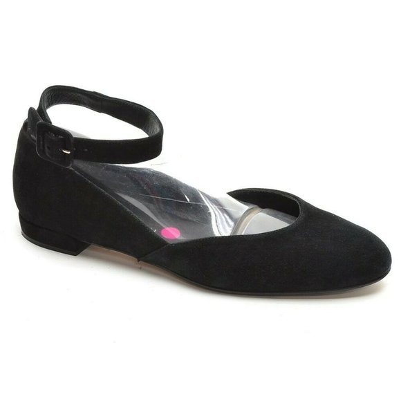 Stuart Weitzman Domain Black Suede Ballet Flat 8 M - Picture 5 of 10
